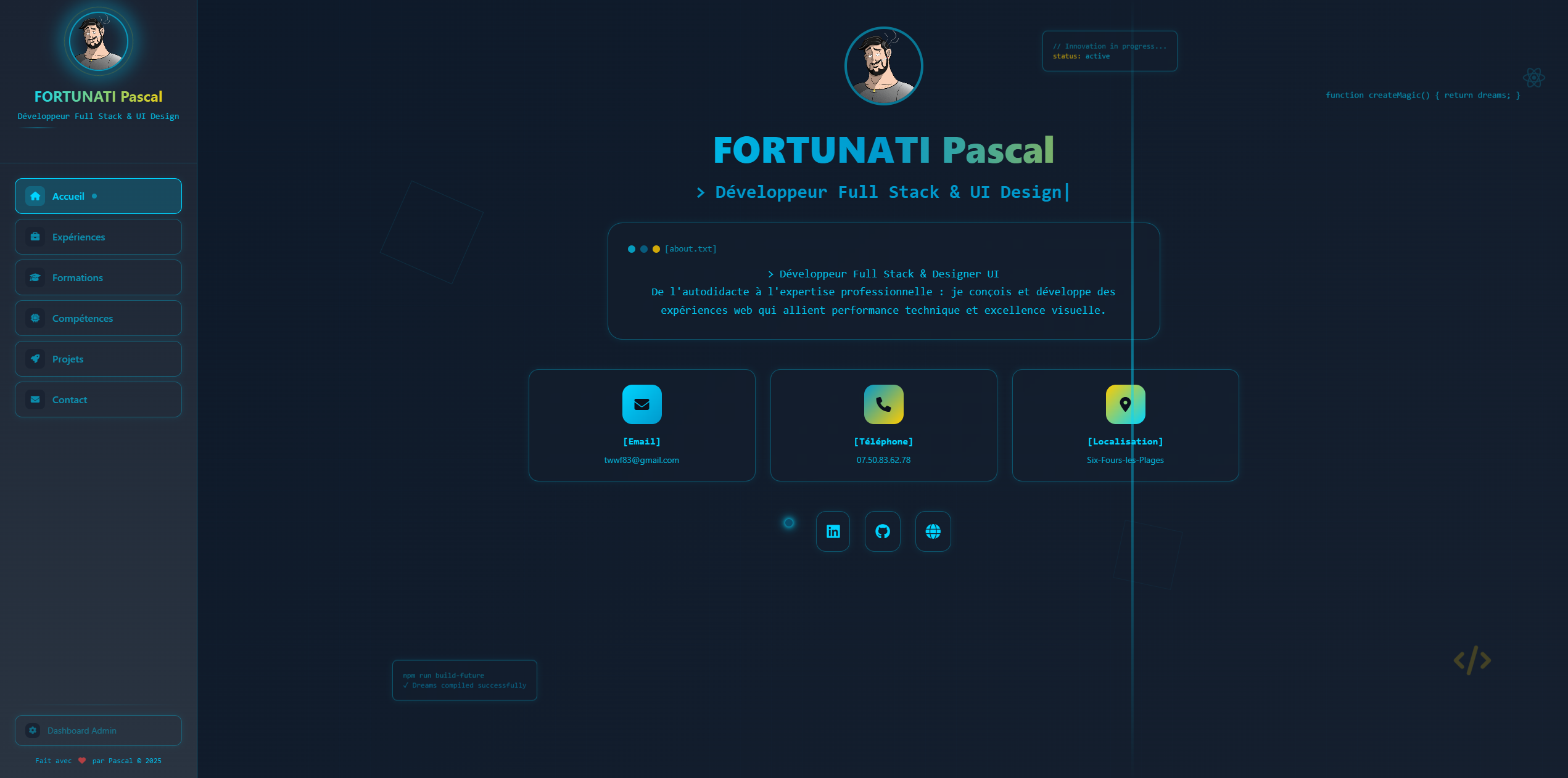 Site CV Portfolio